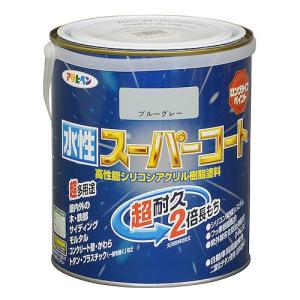 アサヒペン 水性スーパーコート/1.6L ブルーグレー ブルーグレー