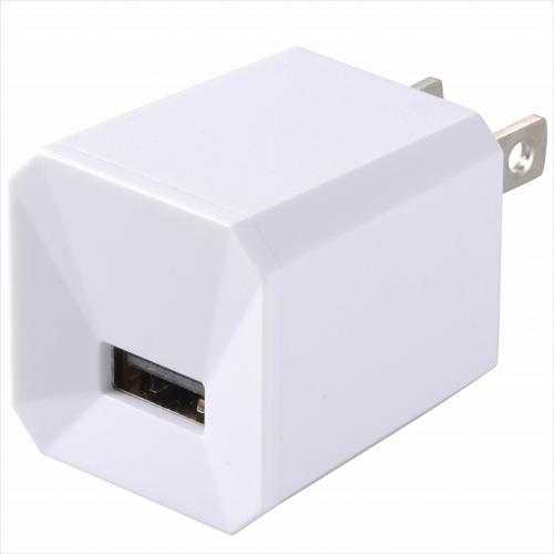 OHM AC充電器　USB1ポート　1A/SMP-J1247W スマートフォン・タブレット用品