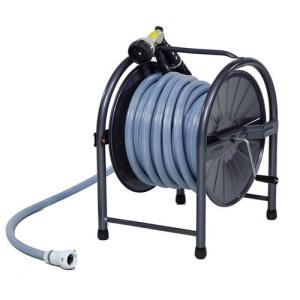 グリーンライフ スチールホースリールセット30m/HR-L30 グレー/415x390x460mm