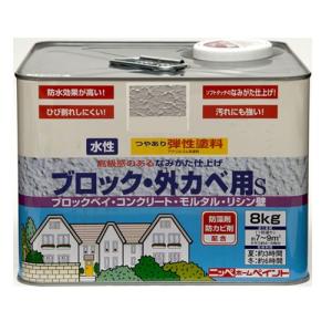 ニッペ 弾性ブロック外かべ用S ナチュラルクリーム/8KG