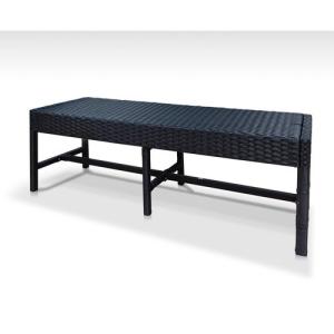 YAMAZEN ウィッカーベンチ120cm/YWB-120(DBR) ダークブラウン/120cm