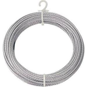 TRUSCO メッキ付ワイヤーロープ Φ6mmX20m/CWM6S20_3100 φ6mm×20m