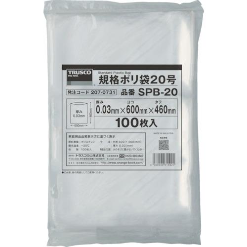 TRUSCO 規格ポリ袋12号　縦340X横230Xt0.03　100枚入　透明/SPB12　　　　...