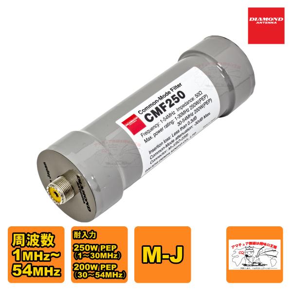 CMF250 ダイヤモンド 1〜54MHz帯 高性能コモンモードフィルター 耐入力：250W PEP...
