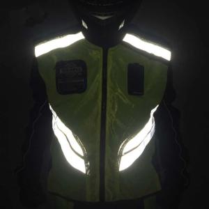 バイク用 反射光ライン付きノースリーブベスト  半袖