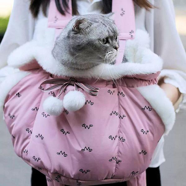 犬猫用 抱っこバッグ 寒い冬も安心の温かいぬくぬくバッグ♪ かばん 鞄 キャリーバッグ おすすめアイ...
