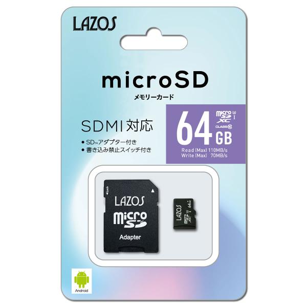 microsd 64gb microSDカード メモリーカード マイクロSD microSDXC 6...