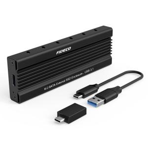 FIDECO USB 3.1 Gen 2(10Gbps)接続 M.2 NGFF SSDケース Type-C to NGFF M.2 アダプタ SATA B key/B+M keyのみ対応 M203CS