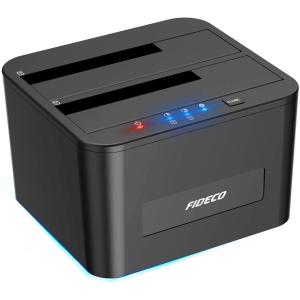 FIDECO HDDスタンド USB3.0接続 2.5型/3.5型 SATA HDD/SSD対応 パソコンなしでHDDのまるごとコピー機能付 2ベイ ハードディスクケース YPZ04-S2-U3