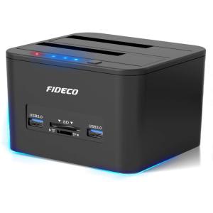 FIDECO HDDクローンスタンド HDDスタンド ストーレジ・クローン・USBハブ・TF＆SDポート 4in1機能を付いています  高速USB3.0対応