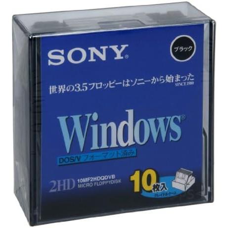 SONY 2HD フロッピーディスク DOS/V用 Windowsフォーマット 3.5インチ ブラッ...