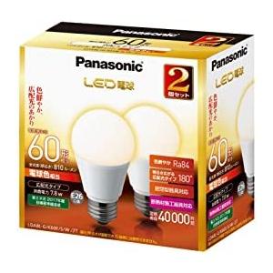 パナソニック LED電球 口金直径26mm 電球60W形相当 電球色相当(7.8W) 一般電球・広配...