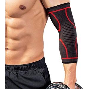 USK STORE 肘サポーター 薄型 筋トレ用 スポーツ用 関節痛 トレーンング エルボースリーブ