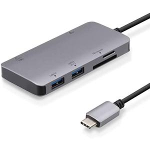 エレコム USB Type-C ハブ ドッキングステーション 6-in-1 DST-C12SV/EC 100W PD対応 USB3.1 Type-C×