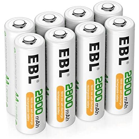 EBL 単3電池 充電式 8個 パック 2800mAh ニッケル水素充電 単三電池 充電池 単3 単...