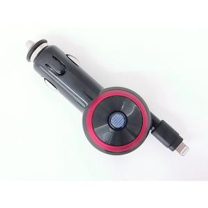 エアージェイ MFI認証  車載シガーソケット用DC充電器ブラック MDJ-R1 BK