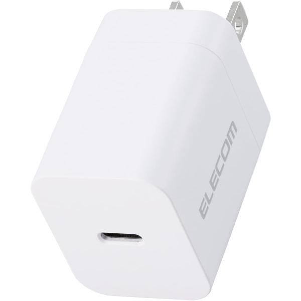 エレコム 充電器 Type-C 1ポート USB PD対応 20W PSE認証品 GaN採用 折りた...