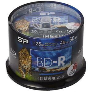 Silicon Power　シリコンパワー　4倍速対応 BD-R 50枚パック　25GB ホワイトプ...