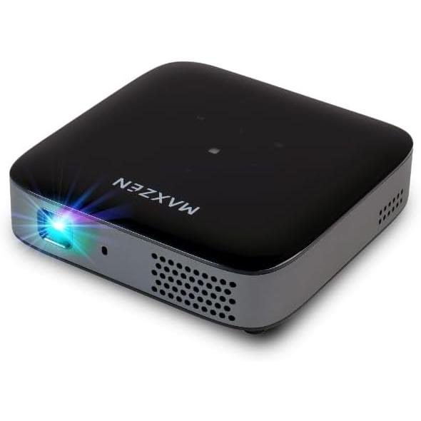 ポータブル プロジェクター MAXZEN 家庭用 4K対応 小型 ミニ コンパクト Wi-Fi2.4...