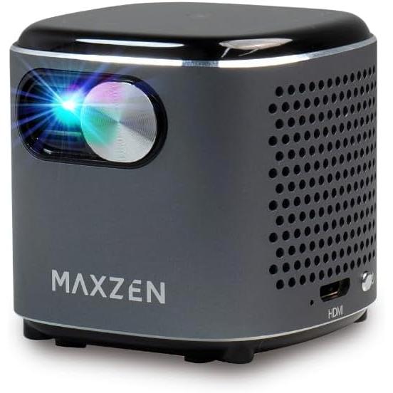 ポータブル プロジェクター MAXZEN 家庭用 4K対応 小型 ミニ コンパクト Wi-Fi2.4...