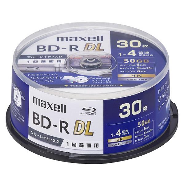 マクセル 録画用BD-R DL 30枚 50GB インクジェットプリンター対応 BRV50WPG.3...