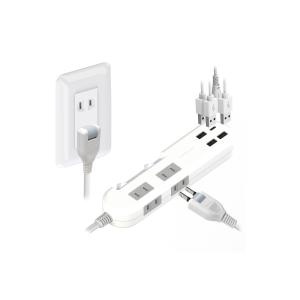 カシムラ USB付電源タップ 4口ACコンセン...の詳細画像1