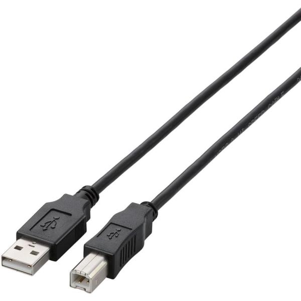 エレコム USBケーブル 【B】 USB2.0 (USB A オス to USB B オス) 2m ...