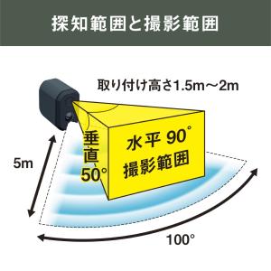 ムサシ 防犯カメラ 充電式どこでもセンサーWi...の詳細画像3
