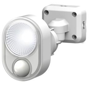 ムサシ RITEX フリーアーム式LEDセンサーライト(4W×1灯) 防雨タイプ コンセント式 ホワイト LED-AC103｜ddshop
