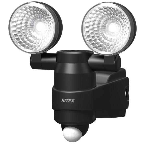 ムサシ RITEX 1W×2 LEDハイブリッドソーラセンサーライト 「ソーラー発電+乾電池」 S-...