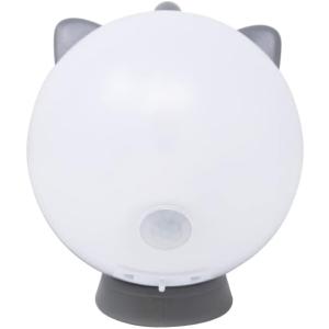 ムサシ 充電式 まんまるねこちゃん センサーライト グレー WAM-052GR｜ddshop