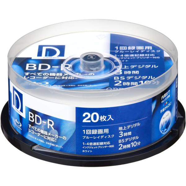 ディーズ・クオリティー D's QUALITY 録画用 BD-R 25GB 1回録画用 1-4倍速 ...
