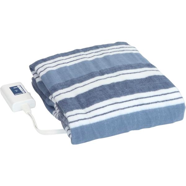 ZEPEAL AM-Y10SN-NV 電気敷毛布 ネイビー／ボーダー柄 AMY10SNNV