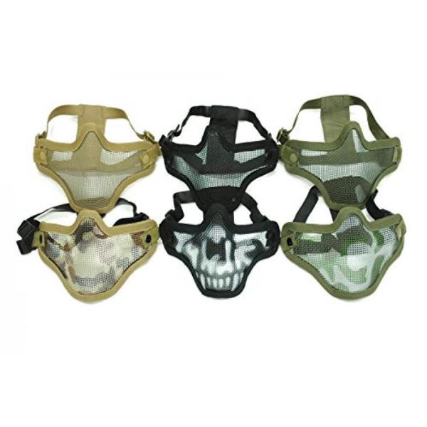 選べる6色 タクティカル メタル フェイス メッシュ マスク （柄ありグリーン）【ADVANTAGE...