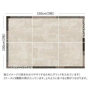 生地サンプル ユニットラグ シロクロノワク (KS)の詳細画像2