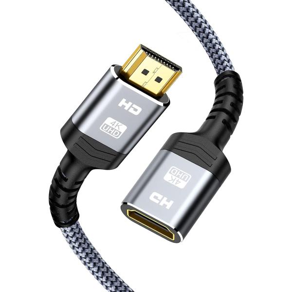 Snowkids HDMI 延長 ケーブル 4k 60Hz 0.5m (HDMI オス-メス) Fi...