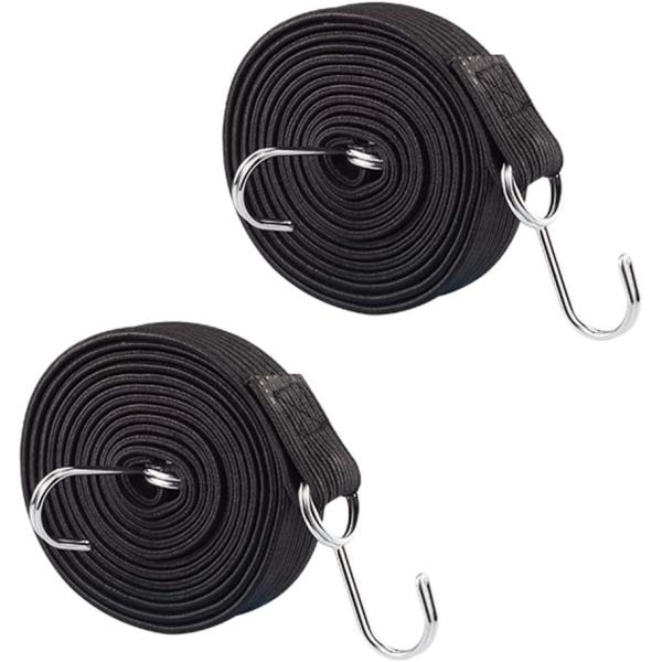 ゴムバンド 固定 フック付き ゴムロープ ２本セット 荷台用 ゴム紐 キャリー カート 長さ2M 自...