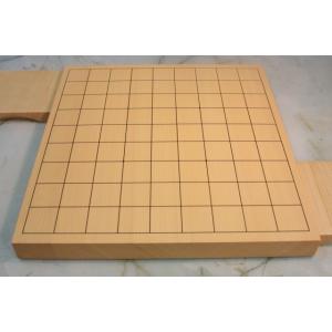 山上作一字彫 &新カヤ1寸卓上盤 セット 駒台付の詳細画像1