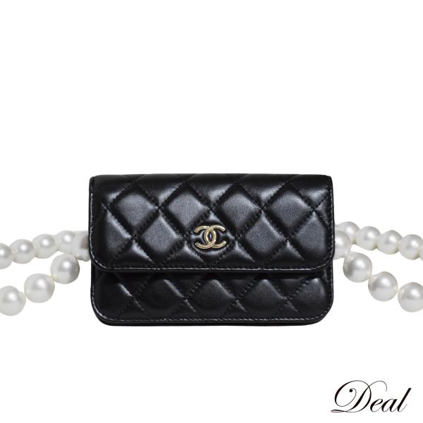 SALE 美品 CHANEL シャネル ミニマトラッセ パールチェーン AP1839 チェーンウォレ...