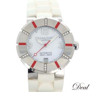 CHARRIOL ショーメ Chaumet スタイルレクタングル 12Pダイヤ クォーツ  