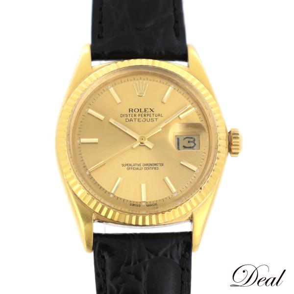 K18YG ROLEX ロレックス デイトジャスト 1601 ヴィンテージ 1953年 メンズ 腕時...