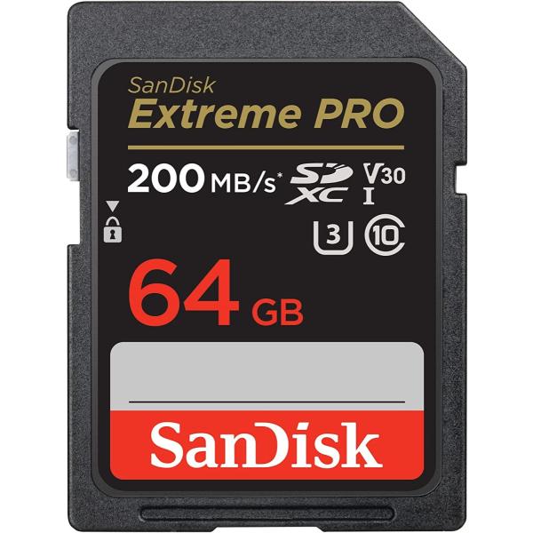 送料無料 SanDisk 64GB Extreme PRO UHS-I SDXC 200MB/s S...