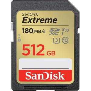 送料無料 SanDisk サンディスク 512GB Extreme Class10 UHS-I U3 V30 4K R:180MB/s SDSDXVV-512G-GNCIN[海外リテール品]｜DEAR-I Yahoo!店