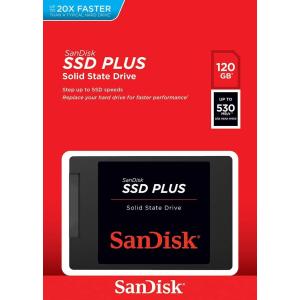 送料無料 SanDisk 内蔵 2.5インチ SSD / SSD Plus 120GB / SATA3.0 / SDSSDA-120G-G27 【当店保証3年】[海外リテール品]