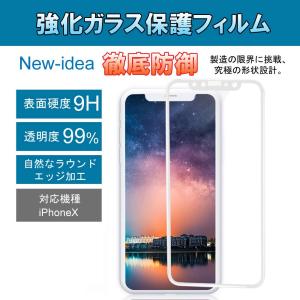 [メール便送料無料]iPhoneX[白]炭素繊維液晶保護ガラスフィルム｜dear-i