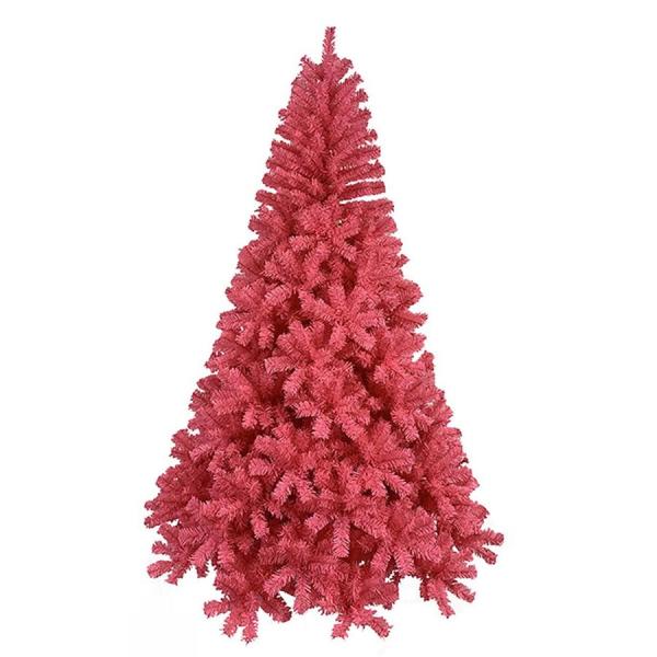 2.1m / 7ftピンクのクリスマスツリー、人工クリスマスツリー、軽量で組み立てが簡単、金属製スタ...