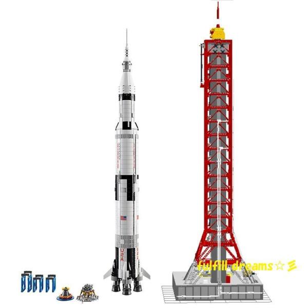 レゴ 互換品 アポロ計画 サターンV 発射塔セット アンビリカルタワー 台 21309 スペースシャ...
