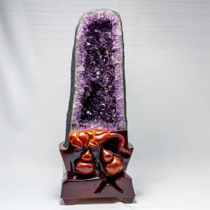 アメジスト ドーム 原石 ジオード 全高58cm パワーストーン 天然石 置物 紫水晶 浄化 癒し 開運