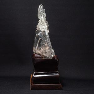 水晶 鳳凰 彫物 虹入り パワーストーン 風水...の詳細画像3