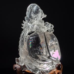 水晶 鳳凰 彫物 虹入り パワーストーン 風水...の詳細画像4